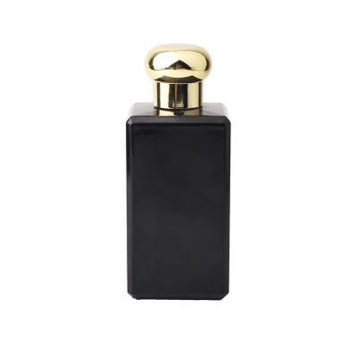 100ml Square black glass perfume bottle 