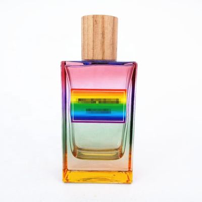 100ml Gradient perfume bottle colourful glass bottle for women 