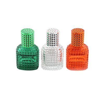 30 ml glass bottle with concave, convex and angular body 