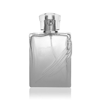 115ml transparent gradient buckle glass perfume bottle