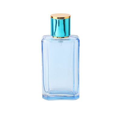 100ml Blue transparent glass perfume bottle