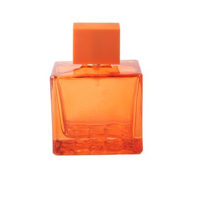 100ml Square gold transparent glass perfume bottle