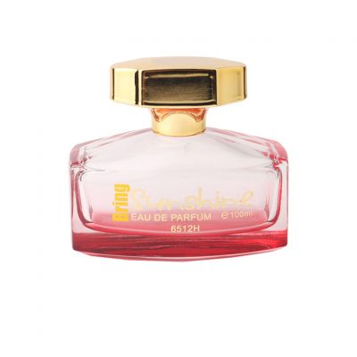 100ml Square red bottom transparent glass perfume bottle