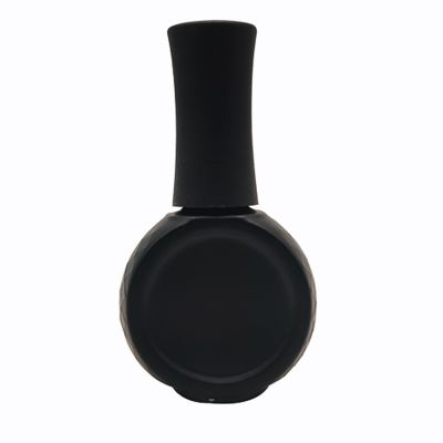 China Factory Custom Wholesale 10ml Black Glass Nail Polish Bottle With Black Cap And Brush
