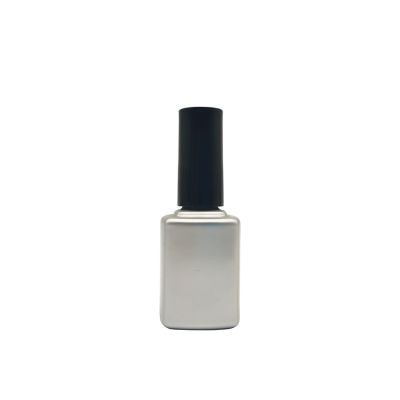 Factory Wholesale 15ml Silver Durable Fancy Glass Nail Polish Bottle With Lid Brush