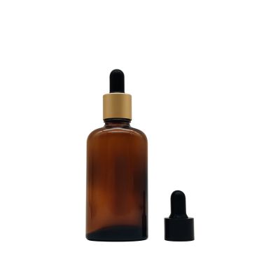 [ 复制 ]Factory Price 30ml Eye Face Essential Oil Amber Flat Glass Dropper Bottle