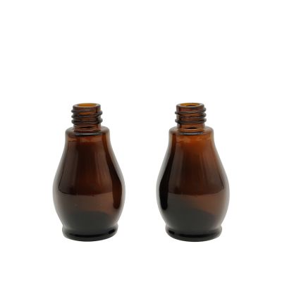 50ml single gourd shape glass essential oil bottles hot selling/pretty shape cosmetic packing fo essential oil 