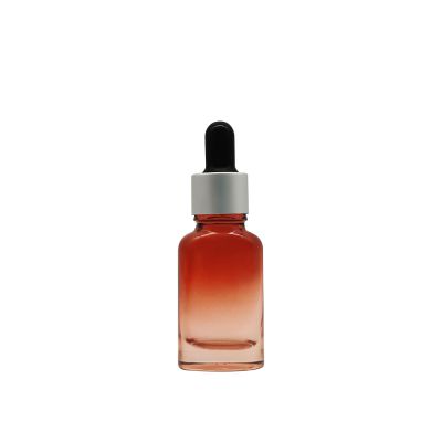 Low Price 10ml Cosmetic Containers Essential Oil Red Glass Dropper Flat Bottle For Skin Care