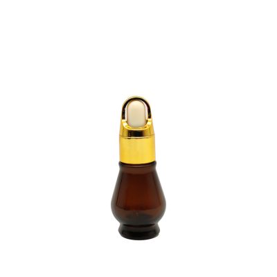 10ml amber unique single gourd glass bottle dropper
