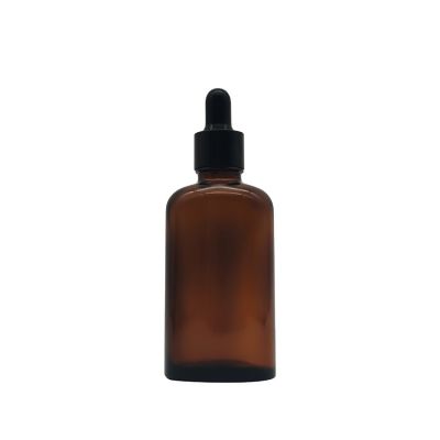 Customize 50ml Frosted Cosmetic Bottle Amber Glass Dropper Bottles Essential Oil Bottle