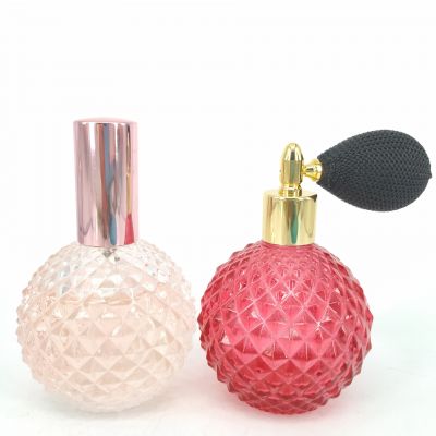 100ml Pineapple shape luxury round perfume glass bottle