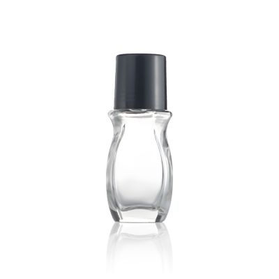Whosale 50ml clear roller glass bottle perfume essential oil Customize Cosmetic Bottle