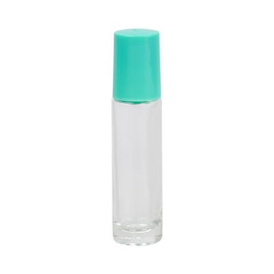 thick glass bottom 5ml 8ml 10ml perfume roll on clear glass bottles with gemstone jade roller ball 