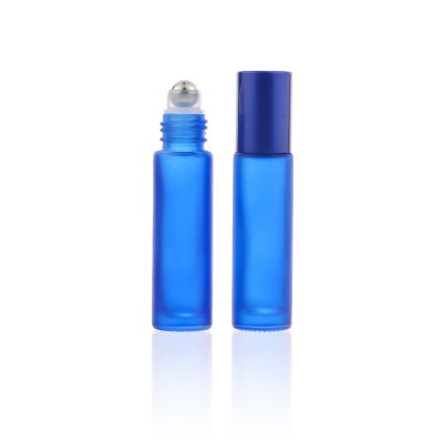Whosale 10ml blue roller glass bottle perfume essential oil Customize colourful Cosmetic Bottle 