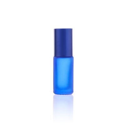 Whosale 5ml blue roller glass bottle perfume essential oil Customize colourful Cosmetic Bottle 