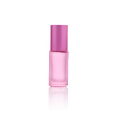 Whosale 5ml pink roller glass bottle perfume essential oil Customize colourful Cosmetic Bottle 