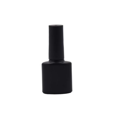 empty 7.5ml black oblate UV gel nail polish glass bottle for gel nail polish