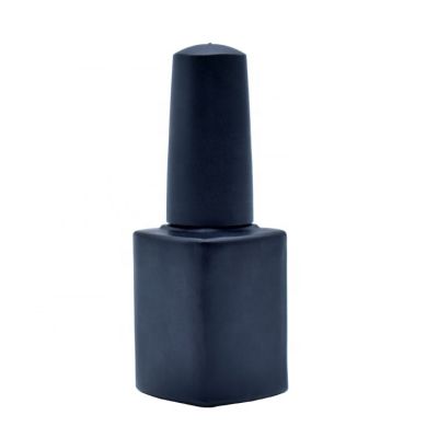 12ml square nail polish glass bottles with black coating