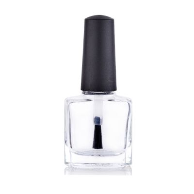 Simple style 8ml flat transparent nail polish glass bottle wholesale 