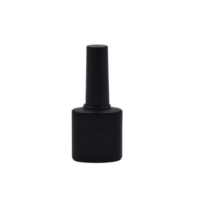 7.5ml black gel nail polish glass bottle with plastic cap for gel nail polish