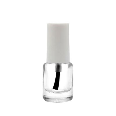 5ml empty round transparent gel nail polish glass bottle with brush for gel nail polish 