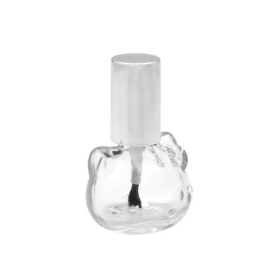 hello Kitty shaped 6ml 12ml 20ml custom made empty glass nail polish bottle for sale 