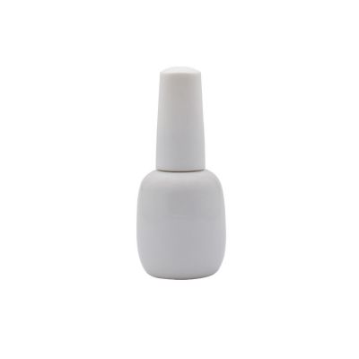 15ml round brown raw material white printing gel nail polish glass bottle for gel nail polish