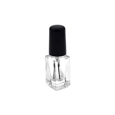 5ml transparent empty nail polish glass bottle with nail polish brush