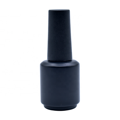 hot sale 15ml black nail polish bottle set with cap and brush