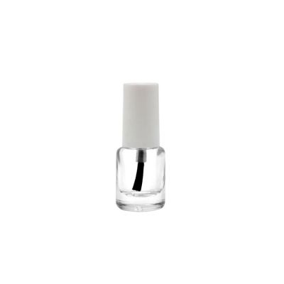6ml round clear nail polish glass bottle for gel nail polish