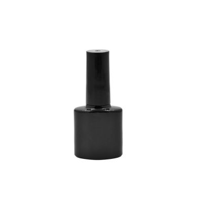 7.5ml oval shape black gel nail polish glass bottle for gel nail polish