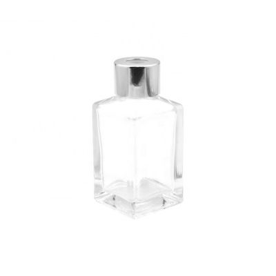 Transparent Square Diffuser Bottles Glass Bottle For Home Fragrance