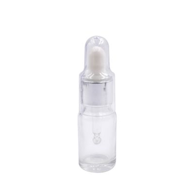  luxury essential oil 10ml special clear glass serum dropper bottle with dust proof cover