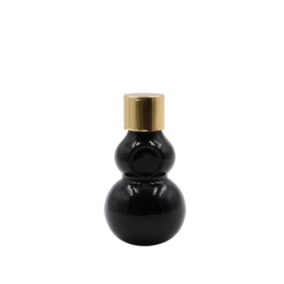 15ml 20ml 30ml 50ml 100ml cosmetic packaging calabash black essential oil bottle mini perfume glass bottle 30 ml serum bottle