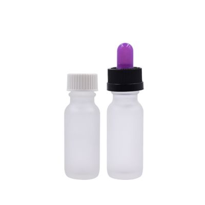 cosmetic packaging frosted glass serum bottle 20ml dropper bottle glass 15ml 10ml essential oil bottle with white plastic cap