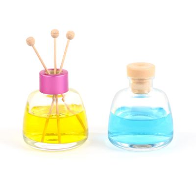 100ml empty round shape glass reed diffuser bottle