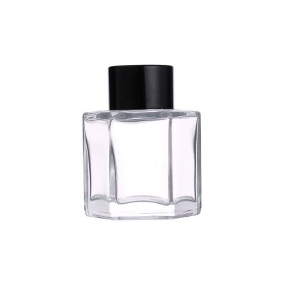 Empty hexagonal 50ml reed diffuser glass bottle with cap