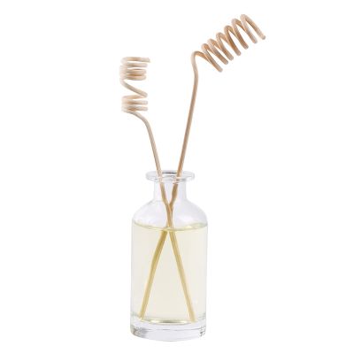 transparent 80ml round empty reed diffuser bottle with cap