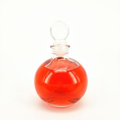 200ml empty clear luxury round ball shape decorative reed diffuser aroma glass bottle manufacturer 