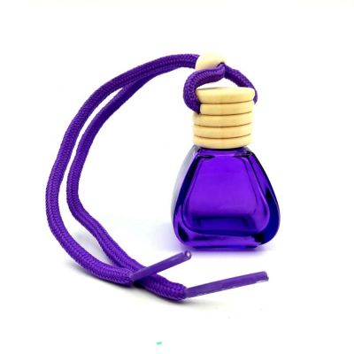 New 10ml Car Hanging Diffuser Glass Perfume Bottles with Wood Lids