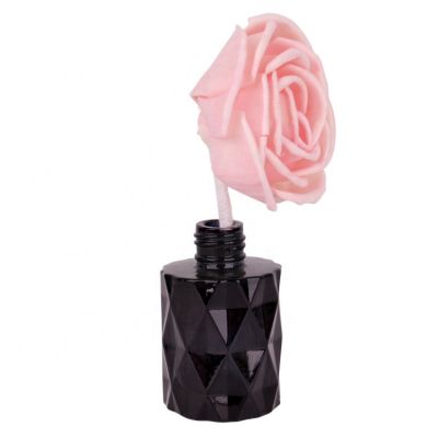Empty reed mini diffuser glass bottle with matte black color