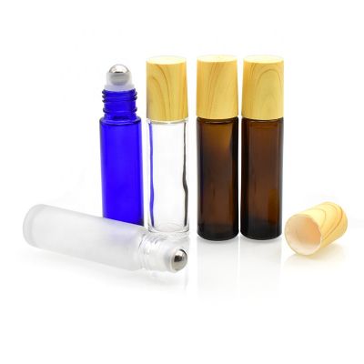 frosted glass roller bottle 1/3oz 10ml glass roll on bottle with roller ball for perfume essential oil cosmetic in stock 