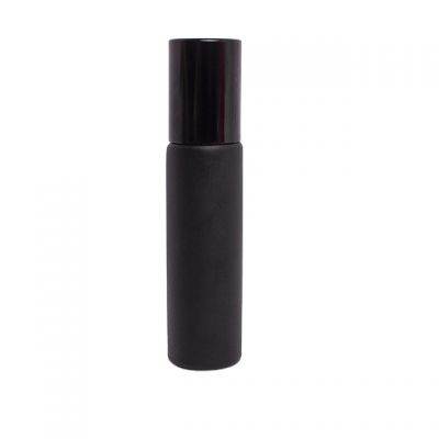 10ml Frosted Black Glass Roller Rollerball Essential Oil Perfume Bottles 