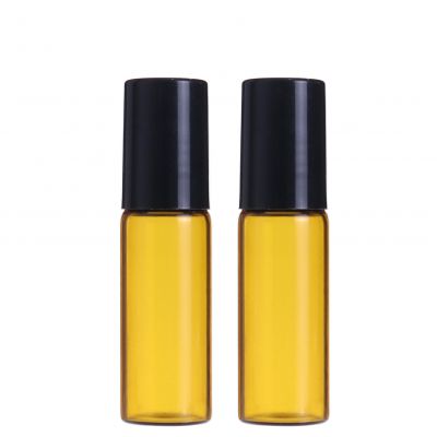 1ml 2ml 3ml 5ml 10ml amber clear roller essential oil bottles with plastic cap