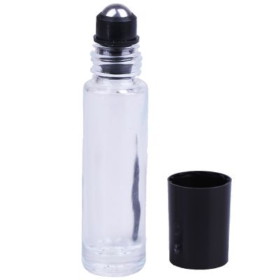 10ml Clear Glass Roll On Bottle with Stainless Steel roller