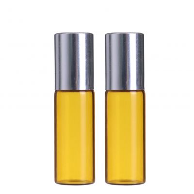 10ml 5ml amber clear essential oil glass roll on bottles wholesale for perfume oil