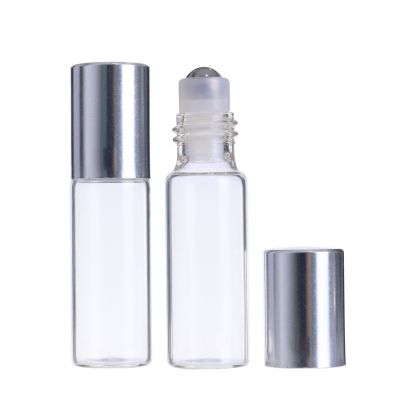 empty roller clear glass perfume essential oil deodorant roll on bottle 5ml