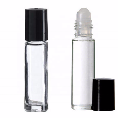 10ml clear perfume glass roll on bottle Wholesale custom roller glass bottle with gemstone roll on