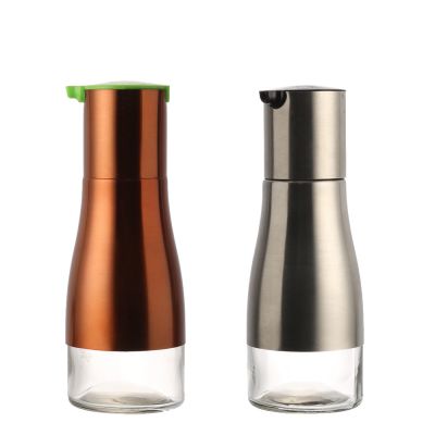 Best Selling High Quality color 300 ml Glass Cooking Olive Oil Bottle With Screw