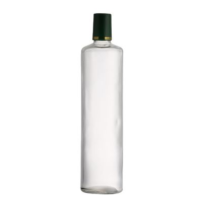 High quality kitchen use large size clear round glass vinegar cooking olive oil bottles 1liter 